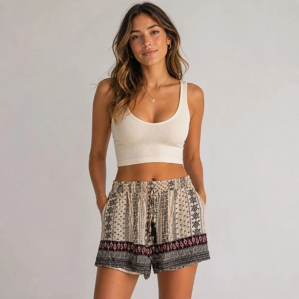 Angie shorts boho Beachy hippy festival Large